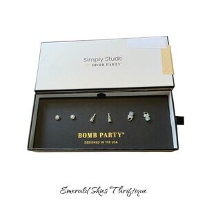 Bomb party simply studs put a ring on it rbp6623 engagement wedding earrings